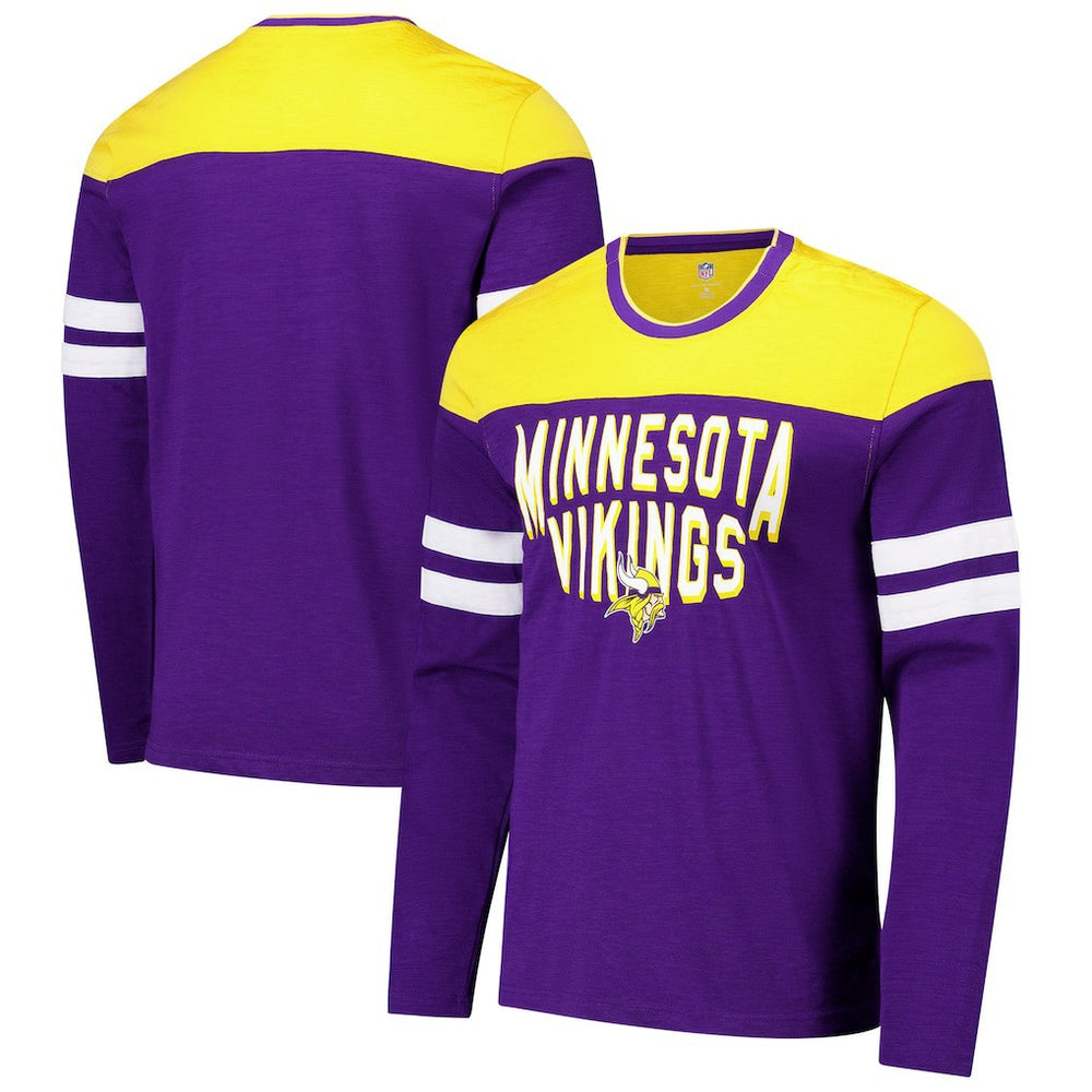Minnesota Vikings G-III Sports by Carl Banks Adaptive Hail Mary Long Sleeve T-Shirt | NFL Sale
