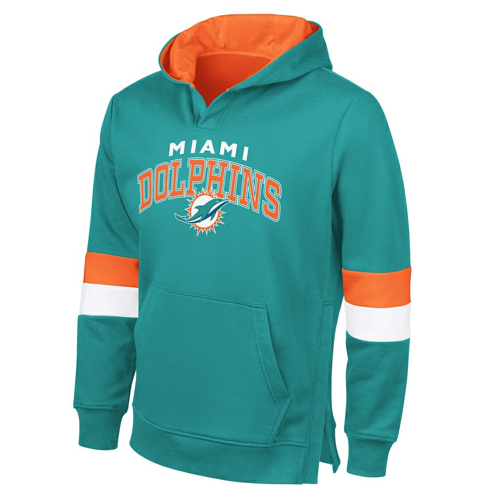 Miami Dolphins G-III Sports by Carl Banks Adaptive Faceoff Pullover Hoodie | NFL Sale
