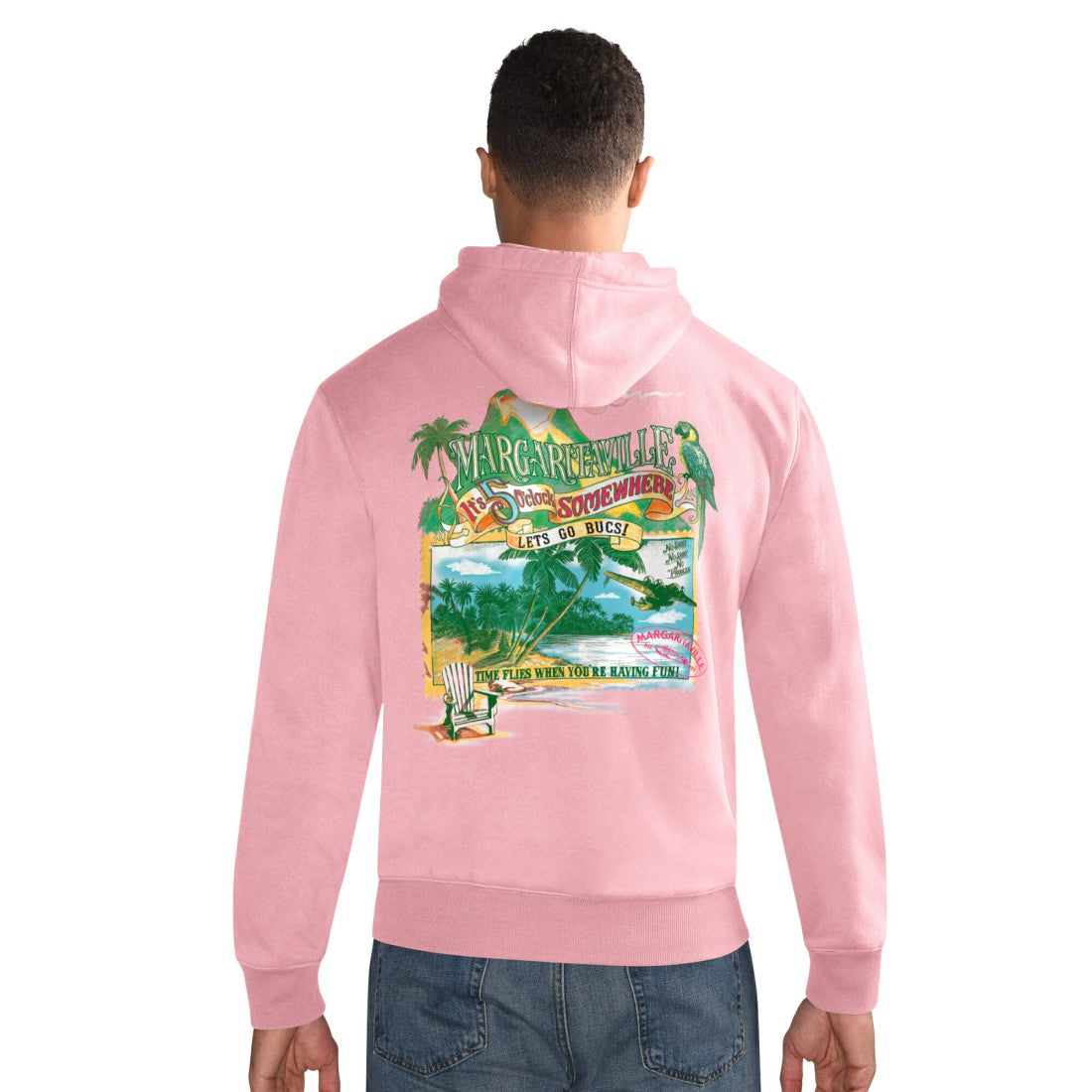 Tampa Bay Buccaneers Margaritaville Time Flies Garment Dyed Pullover Hoodie | NFL Online