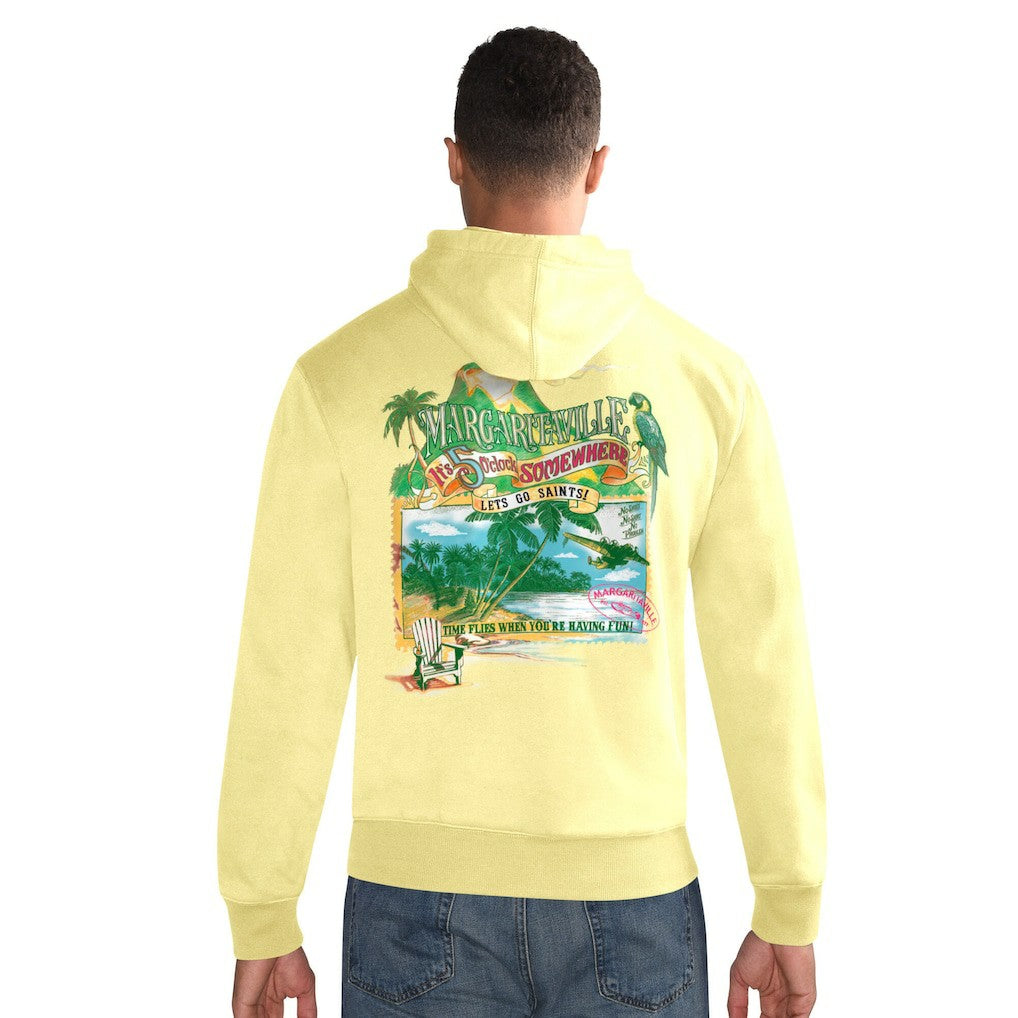 New Orleans Saints Margaritaville Time Flies Garment Dyed Pullover Hoodie | NFL US