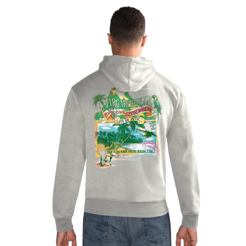New York Jets Margaritaville Time Flies Garment Dyed Pullover Hoodie | NFL Near me