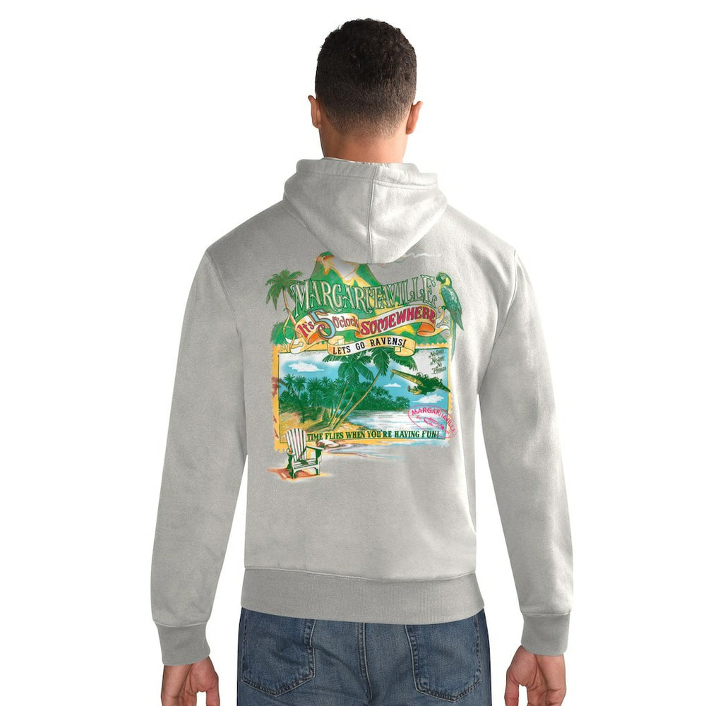 Baltimore Ravens Margaritaville Time Flies Garment Dyed Pullover Hoodie | NFL On sale