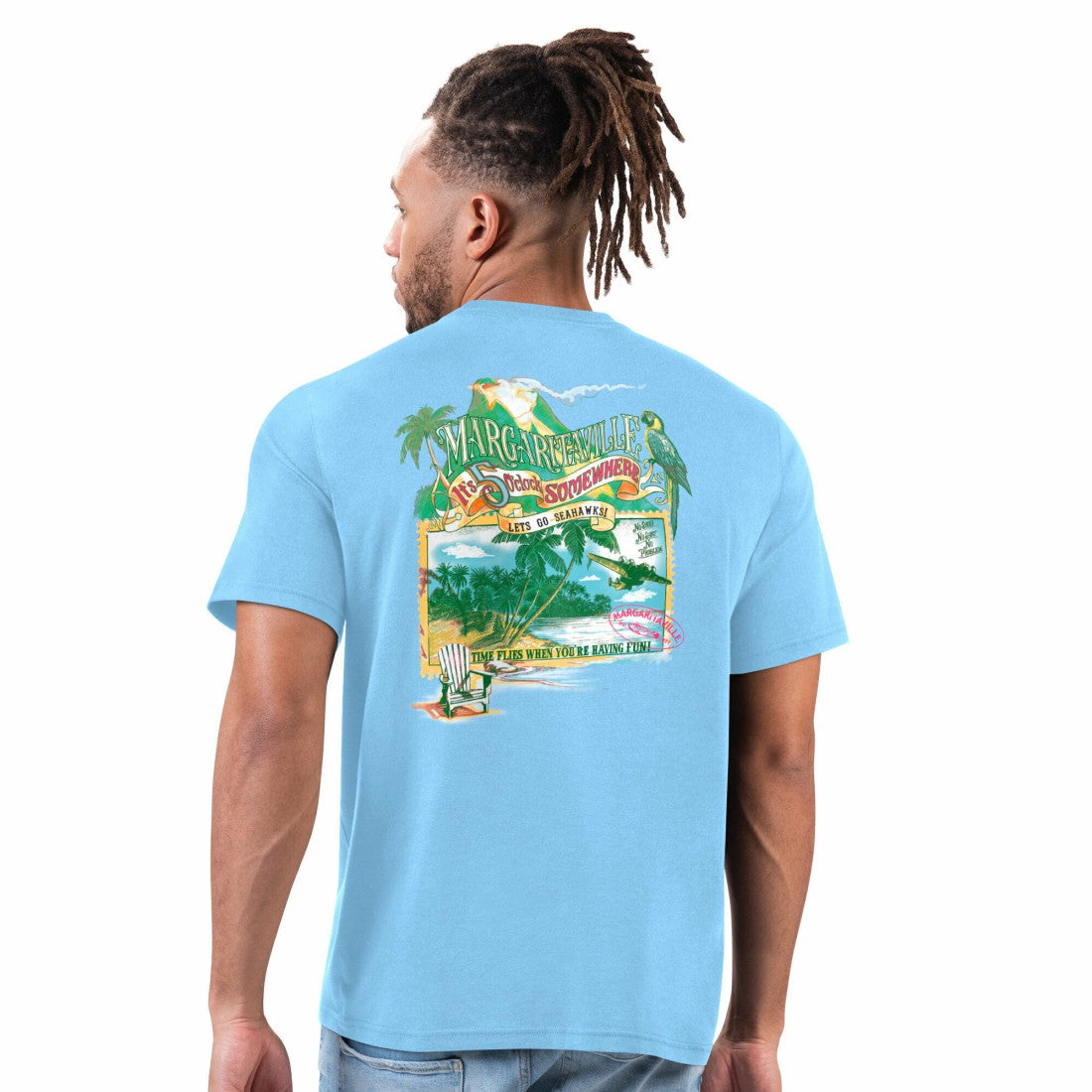 Seattle Seahawks Margaritaville Time Flies T-Shirt | NFL Sale