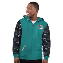 Miami Dolphins Starter Thursday Night Gridiron Vintage Logo Full-Zip Hoodie | NFL Sale