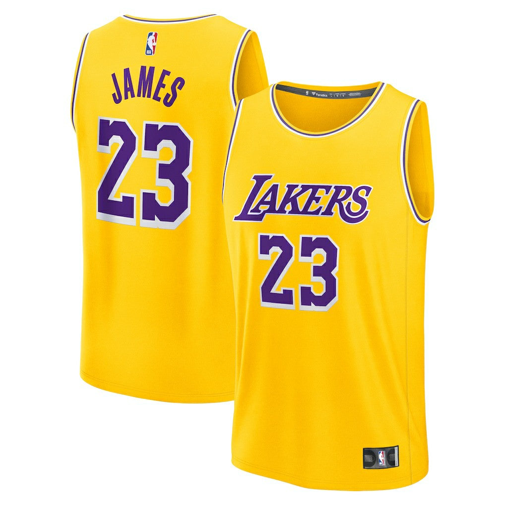 Gold LeBron James Los Angeles Lakers Fast Break Replica Jersey | NBA