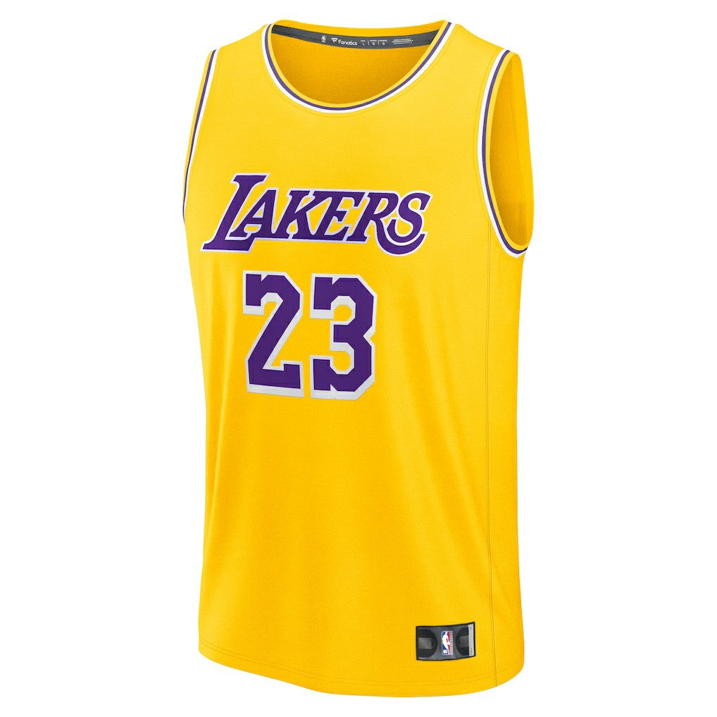 Gold LeBron James Los Angeles Lakers Fast Break Replica Jersey | NBA