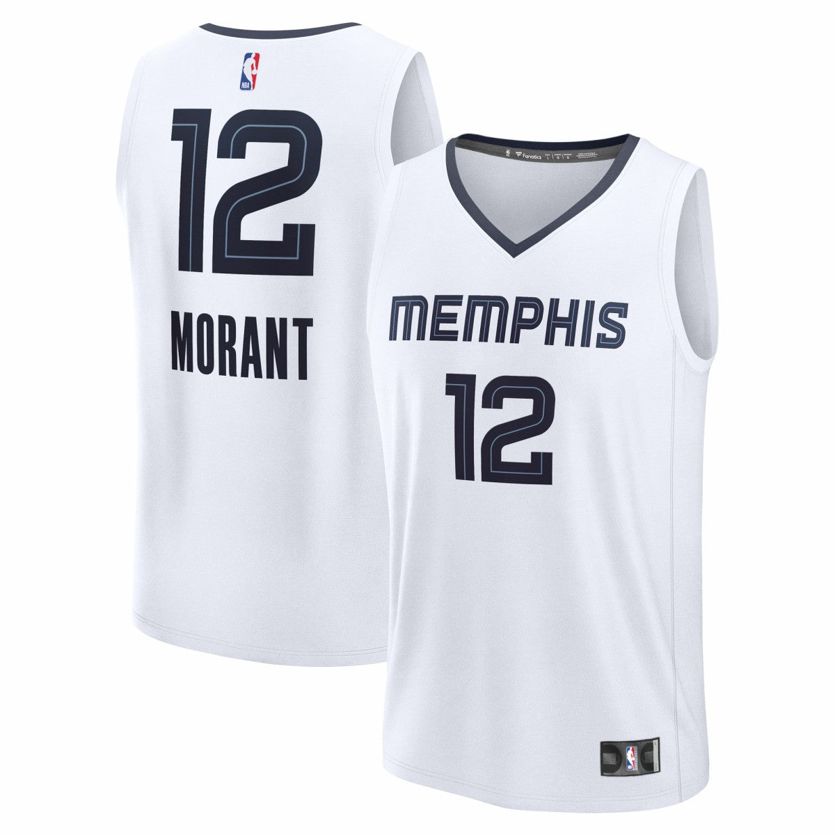 White Ja Morant Memphis Grizzlies Fast Break Replica Player Jersey | NBA
