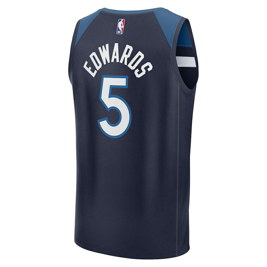 Navy Anthony Edwards Minnesota Timberwolves Fast Break Replica Player Jersey | NBA