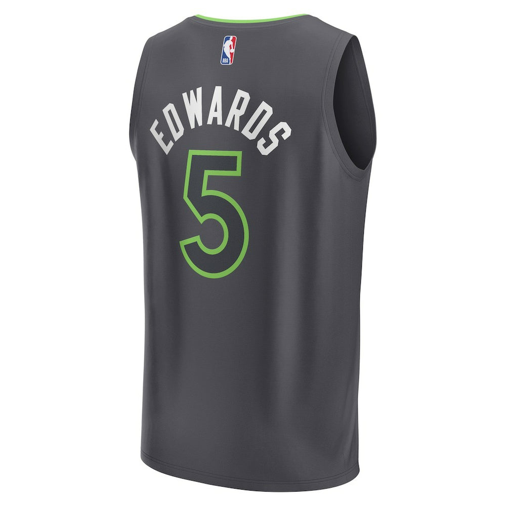 Anthracite Anthony Edwards Minnesota Timberwolves Fast Break Replica Player Jersey | NBA