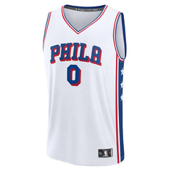 White Tyrese Maxey Philadelphia 76ers Fast Break Replica Player Jersey | NBA