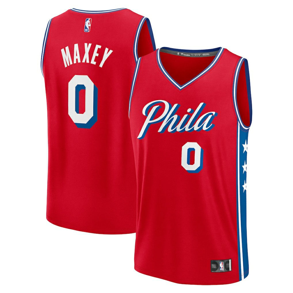 Red Tyrese Maxey Philadelphia 76ers Fast Break Replica Player Jersey | NBA