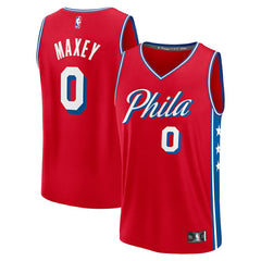 Red Tyrese Maxey Philadelphia 76ers Fast Break Replica Player Jersey | NBA
