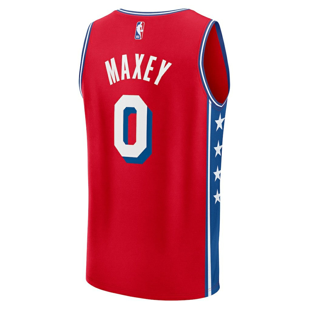 Red Tyrese Maxey Philadelphia 76ers Fast Break Replica Player Jersey | NBA