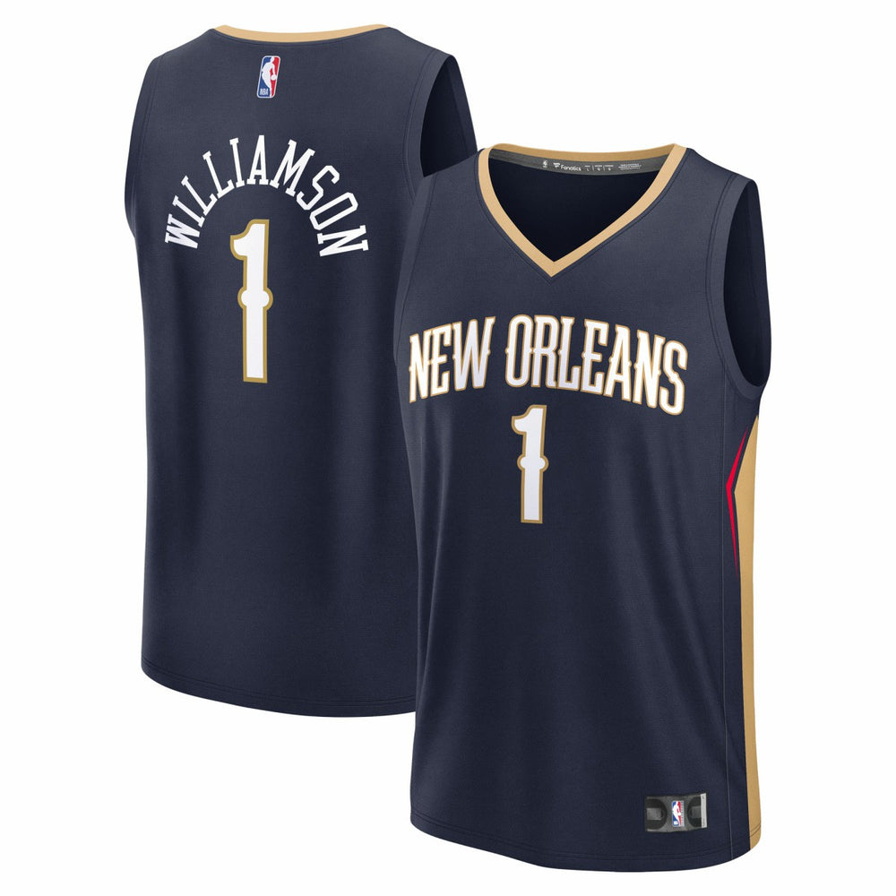 Navy Zion Williamson New Orleans Pelicans Fast Break Replica Player Jersey | NBA