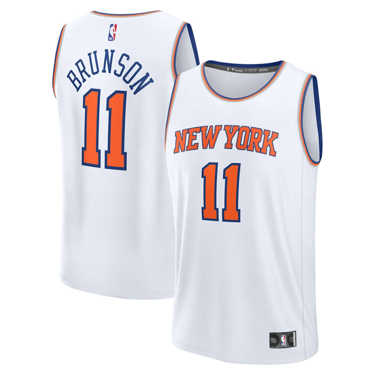 White Jalen Brunson New York Knicks Fast Break Replica Player Jersey | NBA