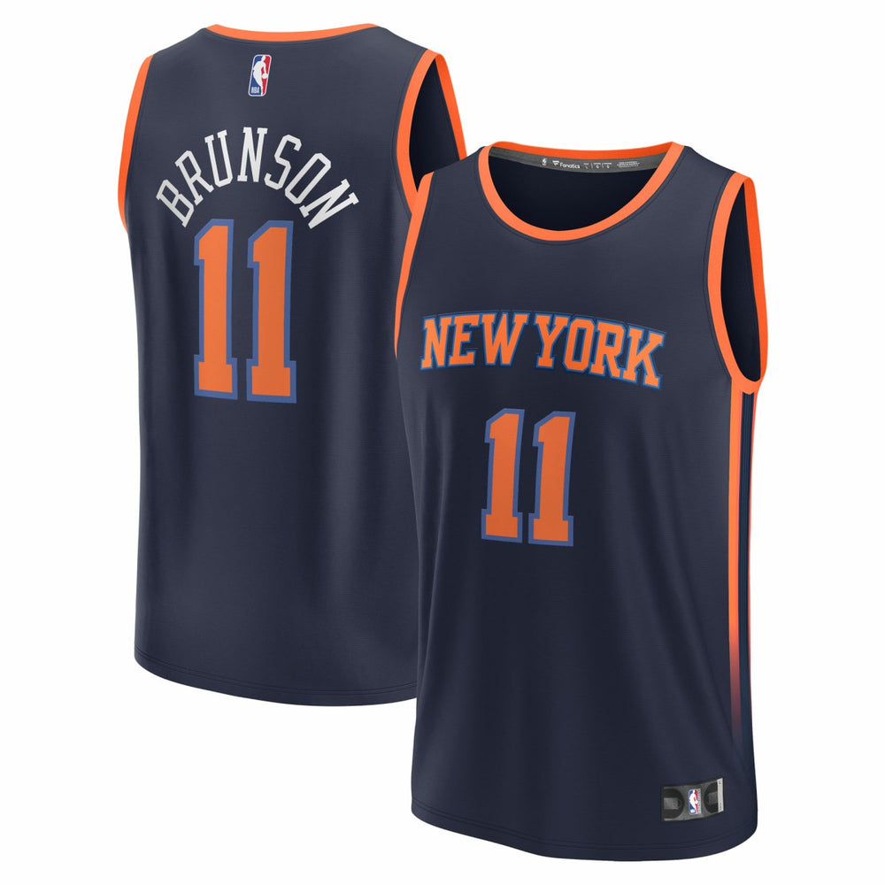 Navy Jalen Brunson New York Knicks Fast Break Replica Player Jersey | NBA