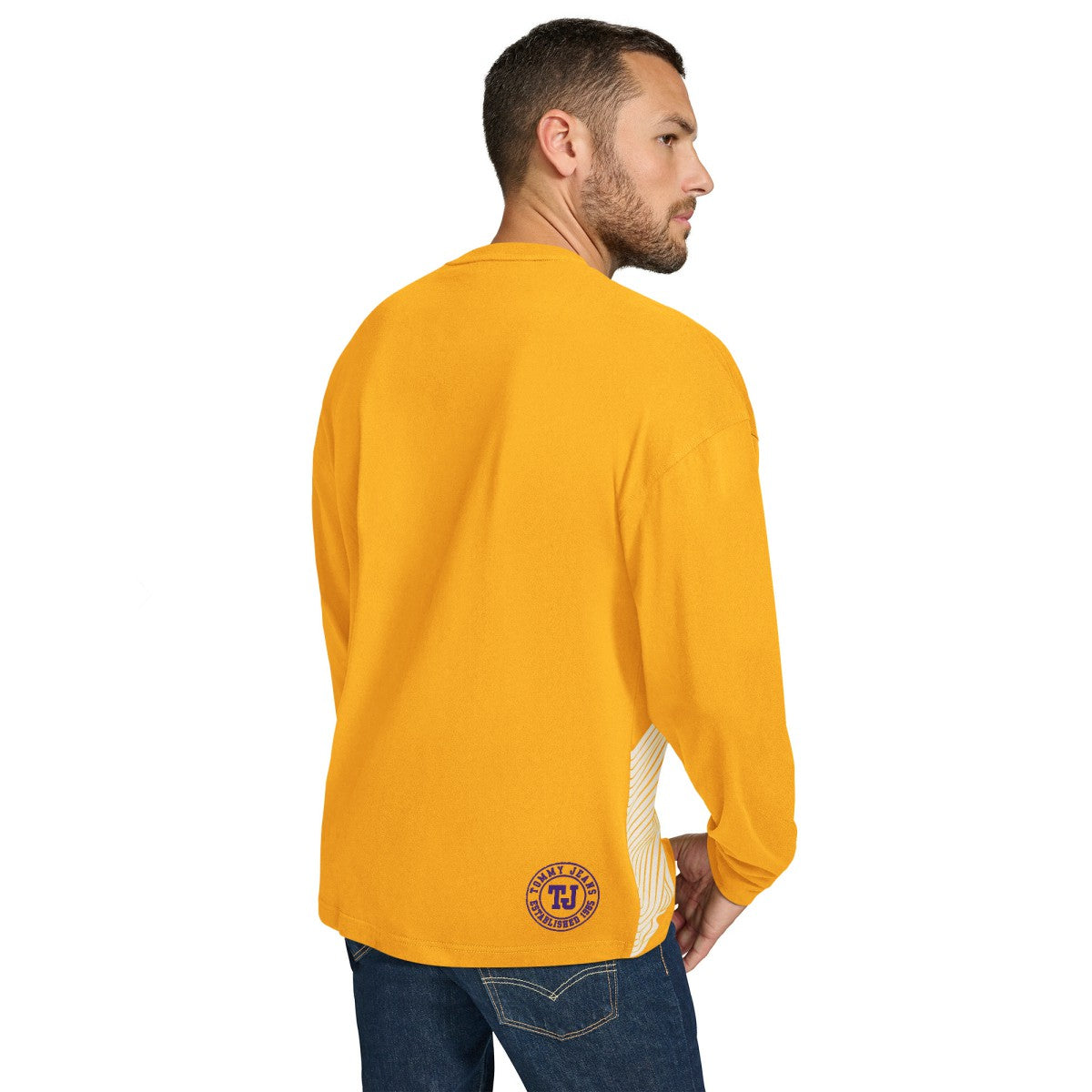 Gold Los Angeles Lakers Tommy Jeans Lucas Long Sleeve T-Shirt | NBA