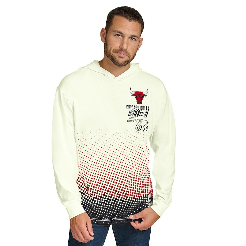 Cream Chicago Bulls Tommy Jeans Ben Vintage Applique Long Sleeve Hoodie T-Shirt sale | NBA