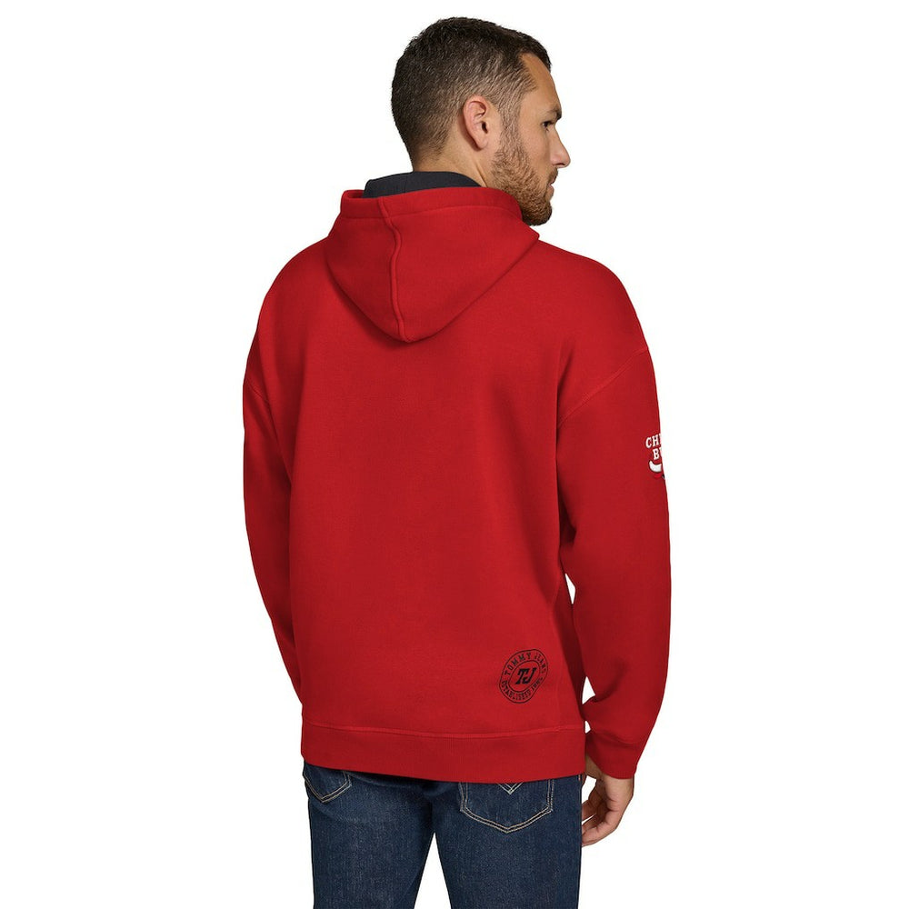 Red Chicago Bulls Tommy Jeans Sebastian Pullover Hoodie | NBA