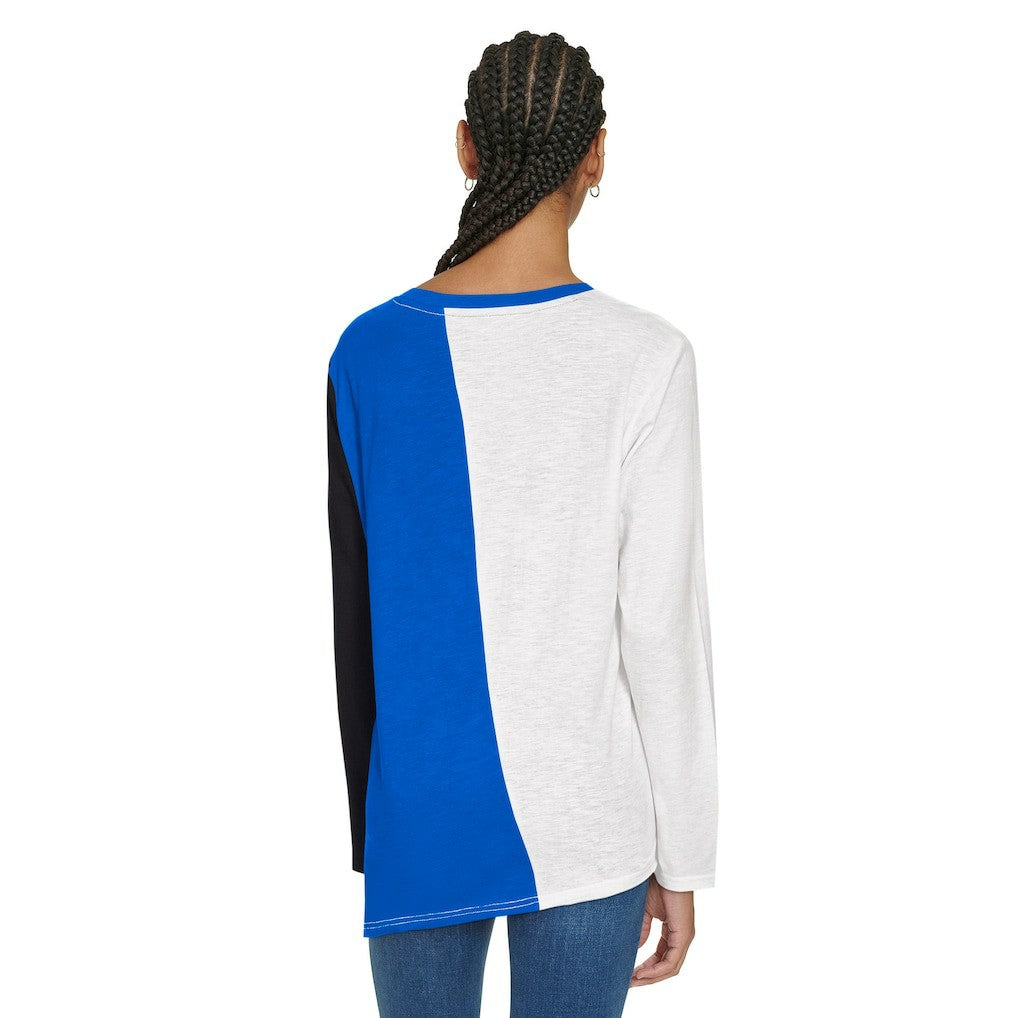 White/Blue Orlando Magic Tommy Jeans Women's Amelia Color Blocked Long Sleeve T-Shirt | NBA