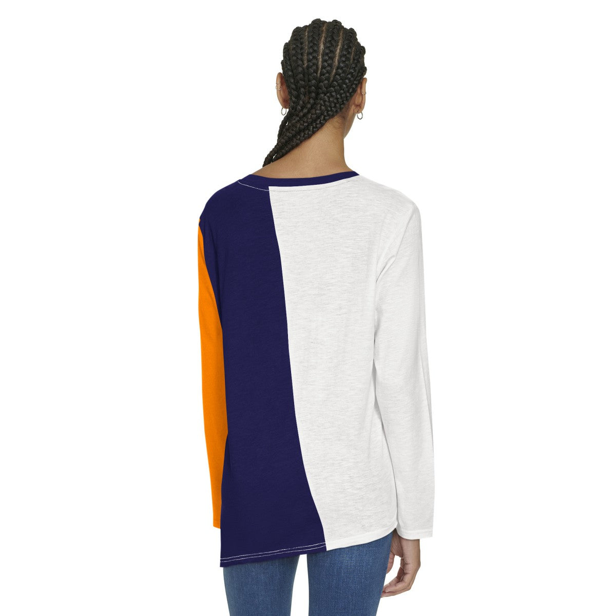 White/Purple Phoenix Suns Tommy Jeans Women's Amelia Color Blocked Long Sleeve T-Shirt | NBA