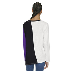 White/Black Sacramento Kings Tommy Jeans Women's Amelia Color Blocked Long Sleeve T-Shirt | NBA