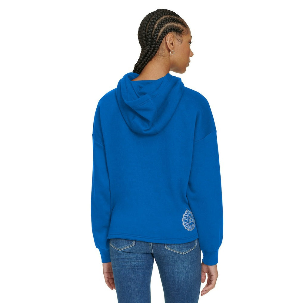Blue Dallas Mavericks Tommy Jeans Women's Stella Cropped Pullover Hoodie sale | NBA