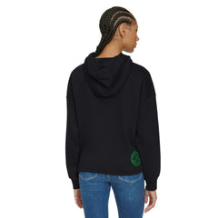 Black Boston Celtics Tommy Jeans Women's Stella Cropped Pullover Hoodie | NBA