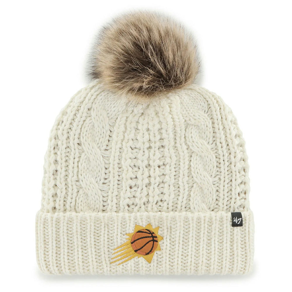 Cream Phoenix Suns '47 Women's Meeko Cuffed Knit Hat with Pom | NBA