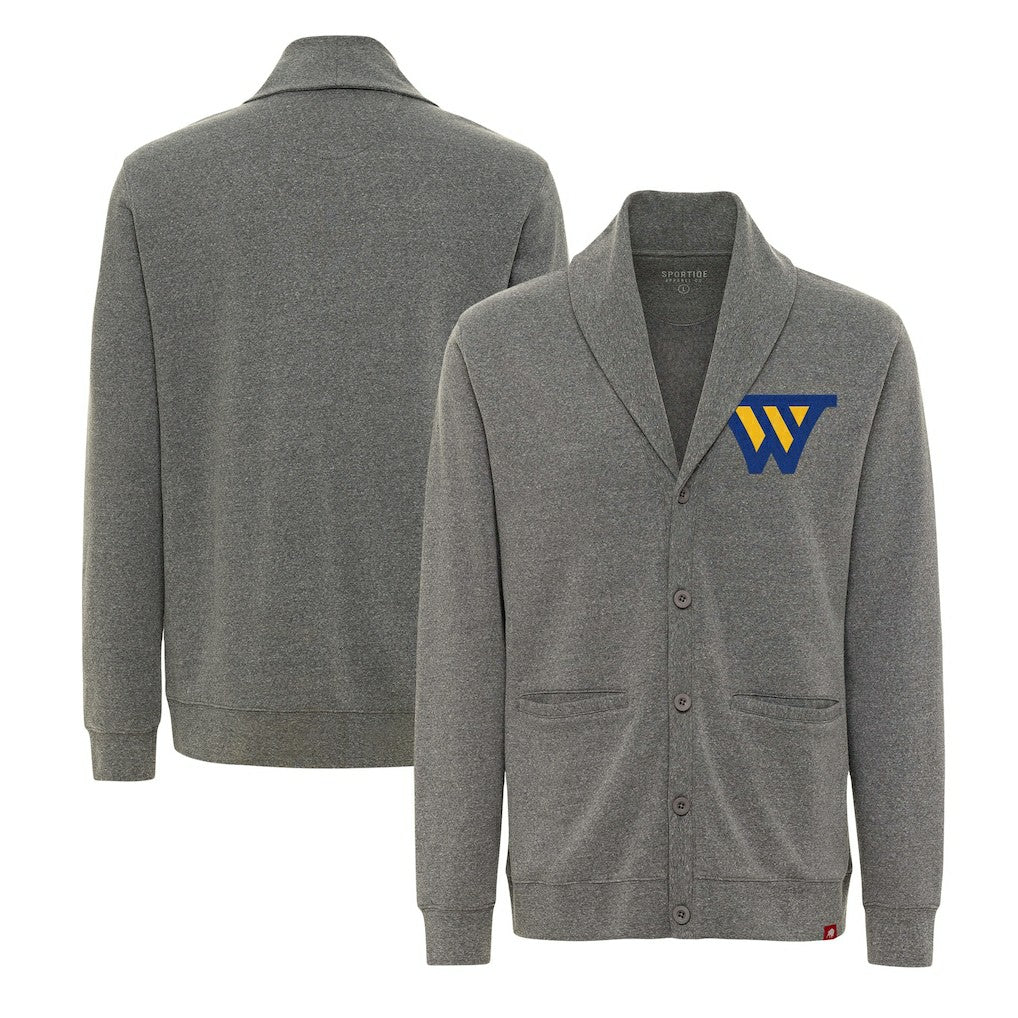Heather Gray Golden State Warriors Sportiqe Unisex Henshaw Long Sleeve Full-Button Cardigan Sweater sale | NBA