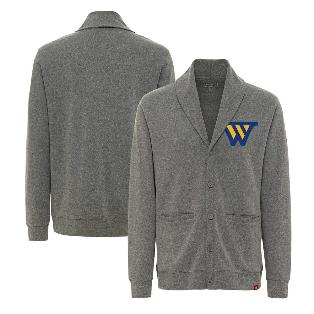 Heather Gray Golden State Warriors Sportiqe Unisex Henshaw Long Sleeve Full-Button Cardigan Sweater sale | NBA