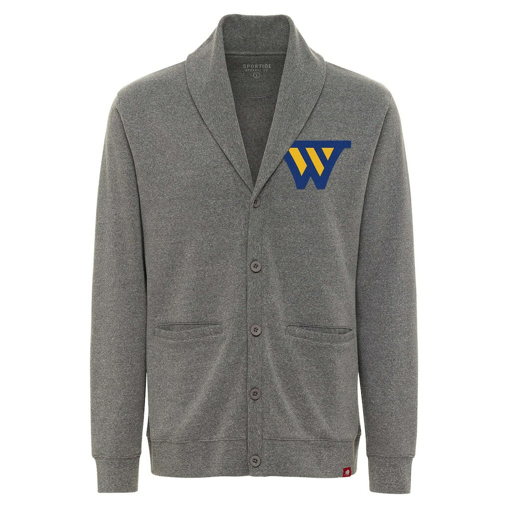 Heather Gray Golden State Warriors Sportiqe Unisex Henshaw Long Sleeve Full-Button Cardigan Sweater sale | NBA