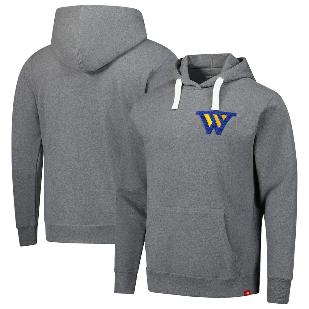 Heather Gray Golden State Warriors Sportiqe Unisex Varsity Collection Blake Pullover Hoodie | NBA