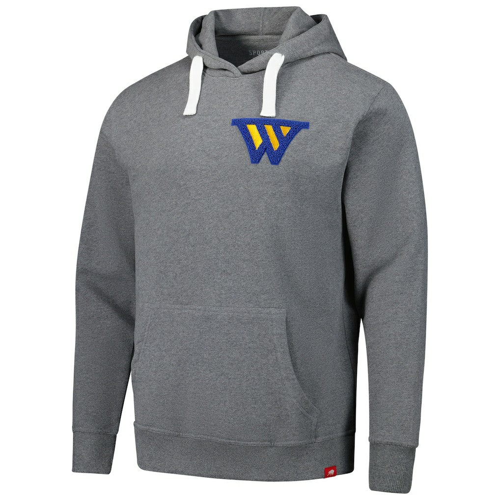 Heather Gray Golden State Warriors Sportiqe Unisex Varsity Collection Blake Pullover Hoodie | NBA