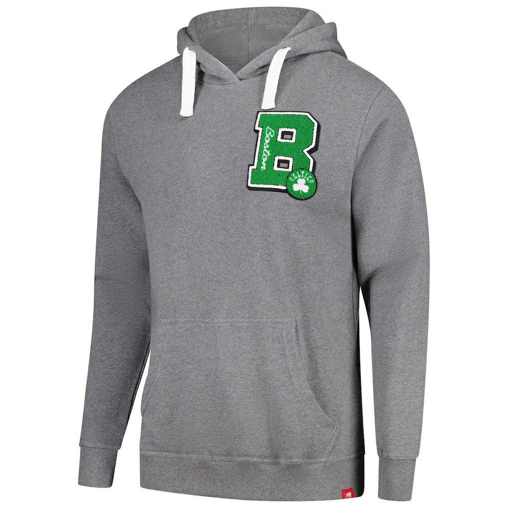 Heather Gray Boston Celtics Sportiqe Unisex Varsity Collection Blake Pullover Hoodie | NBA