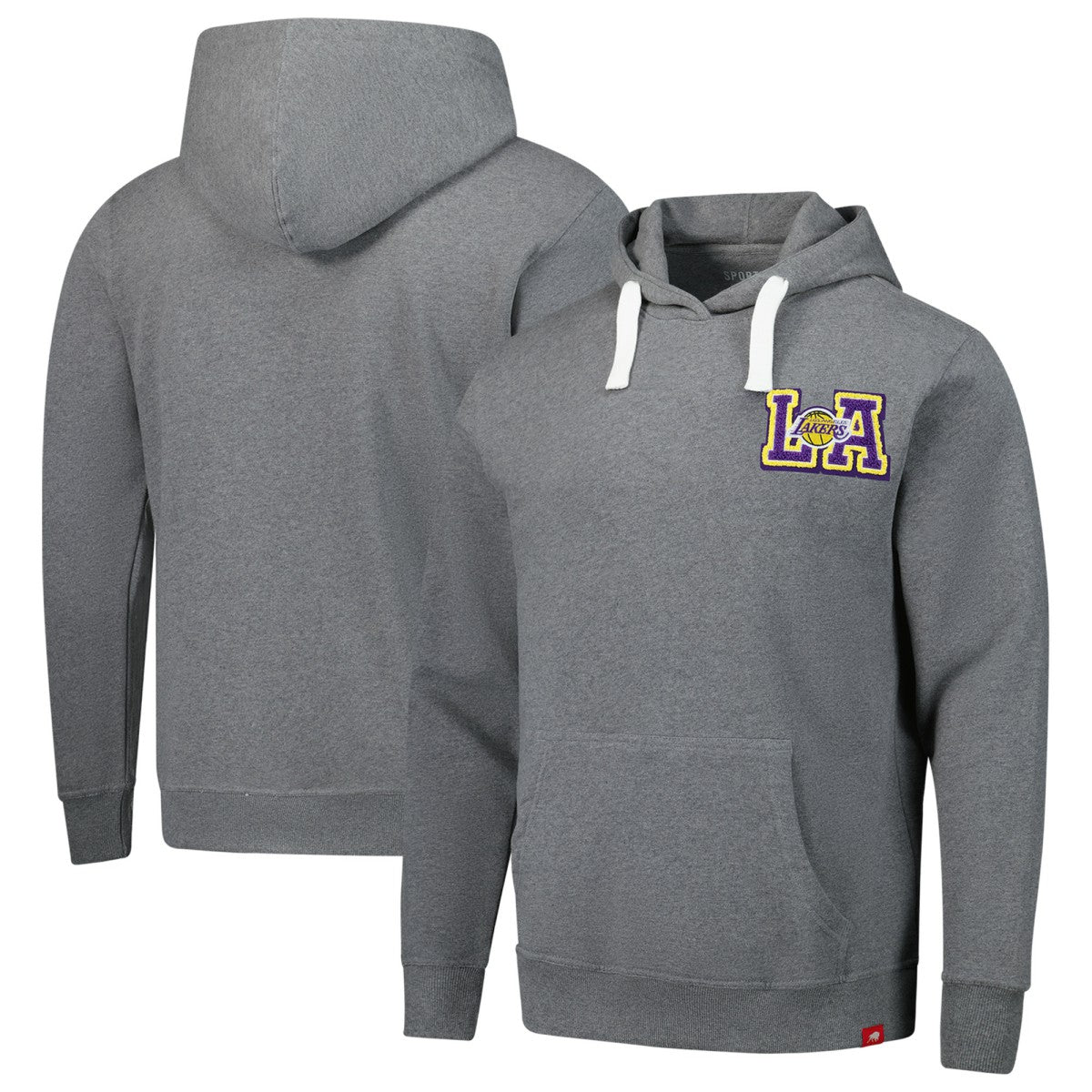 Heather Gray Los Angeles Lakers Sportiqe Unisex Varsity Collection Blake Pullover Hoodie | NBA