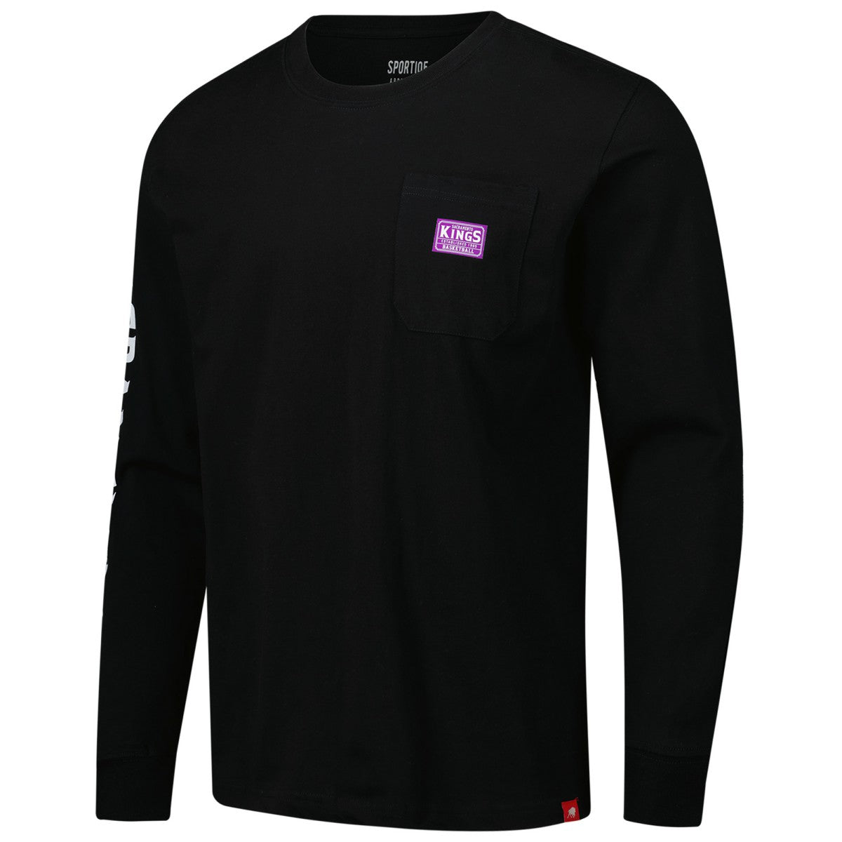 Black Sacramento Kings Sportiqe Unisex Wales Heavyweight Pocket Long Sleeve T-Shirt | NBA