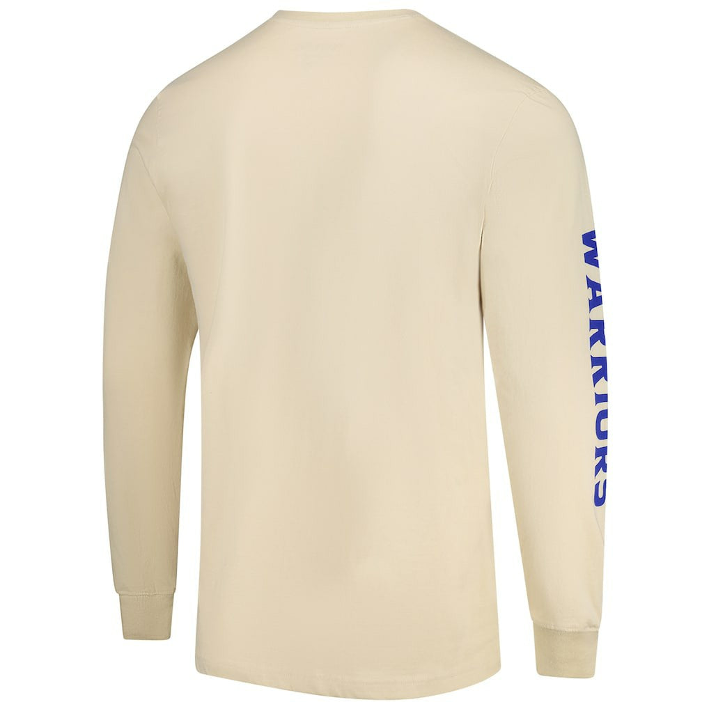 Cream Golden State Warriors Sportiqe Unisex Wales Heavyweight Pocket Long Sleeve T-Shirt sale | NBA