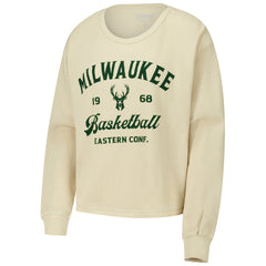 Cream Milwaukee Bucks Sportiqe Unisex High Country Collection Cullen Waffle Knit Long Sleeve T-Shirt | NBA