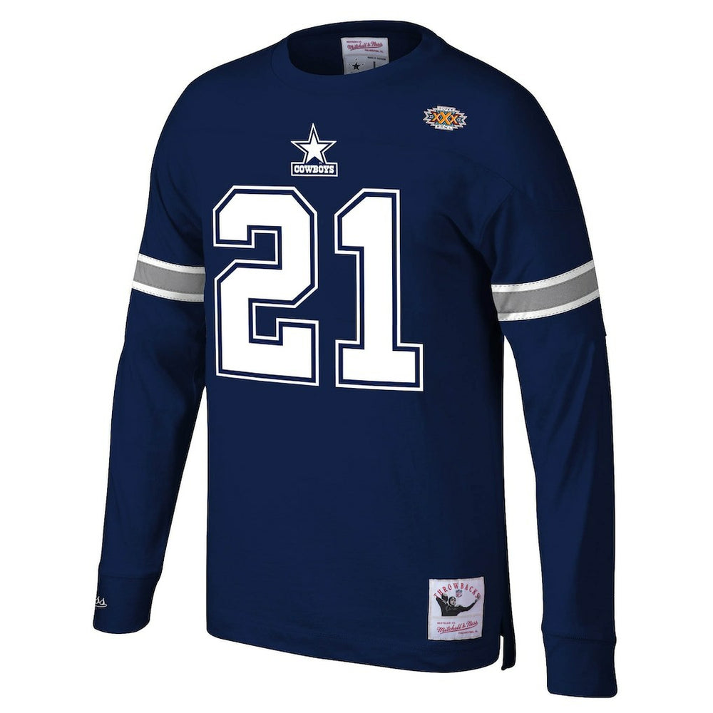 Dallas Cowboys Deion Sanders  Retired Player Name & Number Long Sleeve Top | NFL Outlet