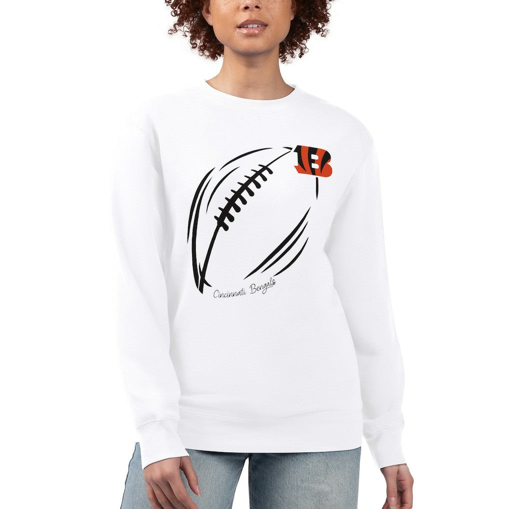 Cincinnati Bengals G-III 4Her by Carl Banks Women's Football Logo Graphic Fleece Tri-Blend Pullover Sweatshirt | NFL Online