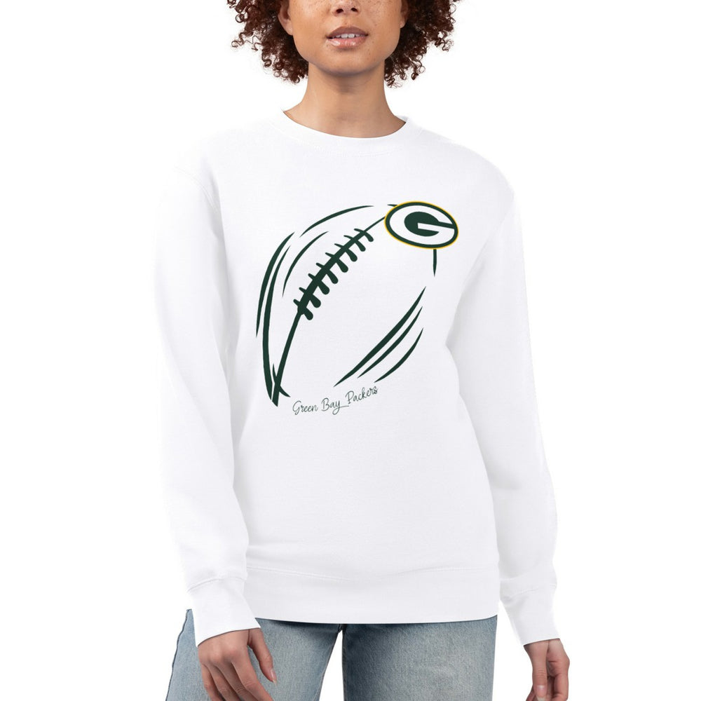 Green Bay Packers G-III 4Her by Carl Banks Women's Football Logo Graphic Fleece Tri-Blend Pullover Sweatshirt | NFL Discount