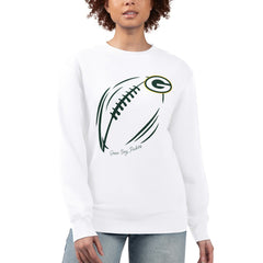 Green Bay Packers G-III 4Her by Carl Banks Women's Football Logo Graphic Fleece Tri-Blend Pullover Sweatshirt | NFL Discount