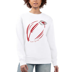 Kansas City Chiefs G-III 4Her by Carl Banks Women's Football Logo Graphic Fleece Tri-Blend Pullover Sweatshirt | NFL On sale