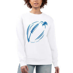 Detroit Lions G-III 4Her by Carl Banks Women's Football Logo Graphic Fleece Tri-Blend Pullover Sweatshirt | NFL Sale
