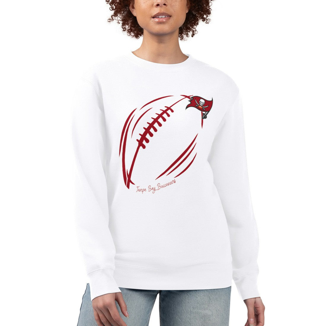 Tampa Bay Buccaneers G-III 4Her by Carl Banks Women's Football Logo Graphic Fleece Tri-Blend Pullover Sweatshirt | NFL On sale
