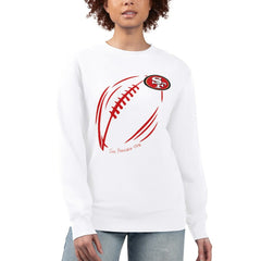 San Francisco 49ers G-III 4Her by Carl Banks Women's Football Logo Graphic Fleece Tri-Blend Pullover Sweatshirt | NFL Online