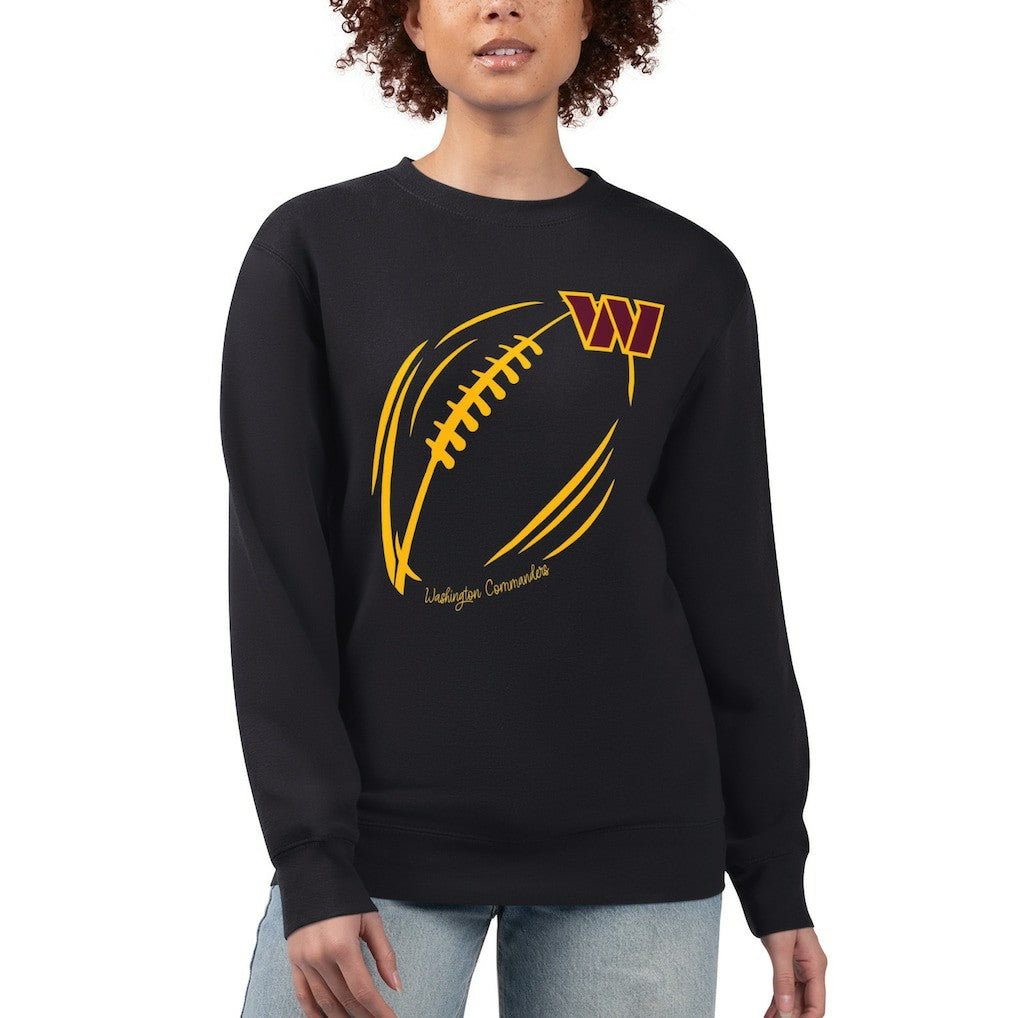 Washington Commanders G-III 4Her by Carl Banks Women's Football Logo Graphic Fleece Tri-Blend Pullover Sweatshirt | NFL Outlet