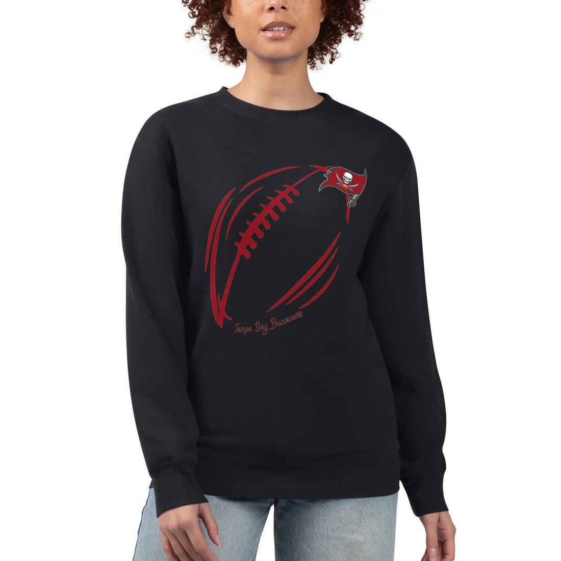 Tampa Bay Buccaneers G-III 4Her by Carl Banks Women's Football Logo Graphic Fleece Tri-Blend Pullover Sweatshirt | NFL On sale