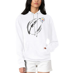 Pittsburgh Steelers G-III 4Her by Carl Banks Women's Football Logo Fleece Tri-Blend Pullover Hoodie | NFL Sale